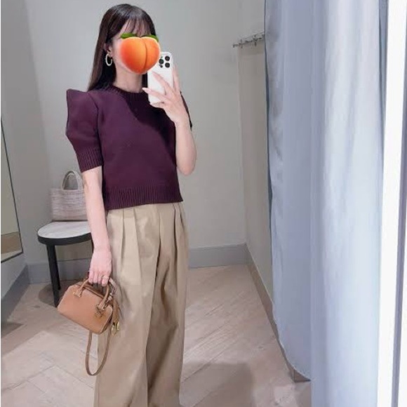 ZARA SHORT SLEEVE KNIT TOP - Picture 7 of 16